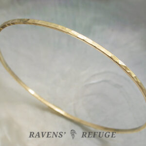 hammered gold bangle