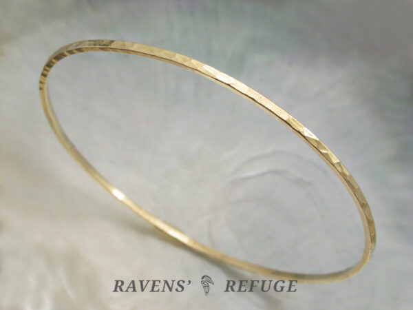 hammered gold bangle