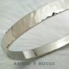 6mm hammered white gold bangle