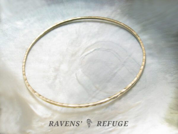 hammered gold bangle