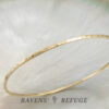 hammered gold bangle