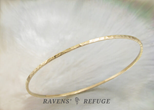 hammered gold bangle