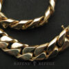 gold curb link bracelet