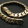 gold curb link bracelet