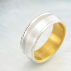 8mm platinum ring knife edge wedding band