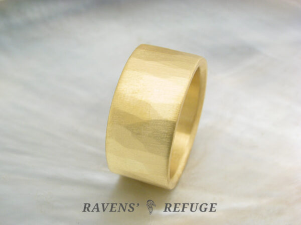 10mm wide hammered band