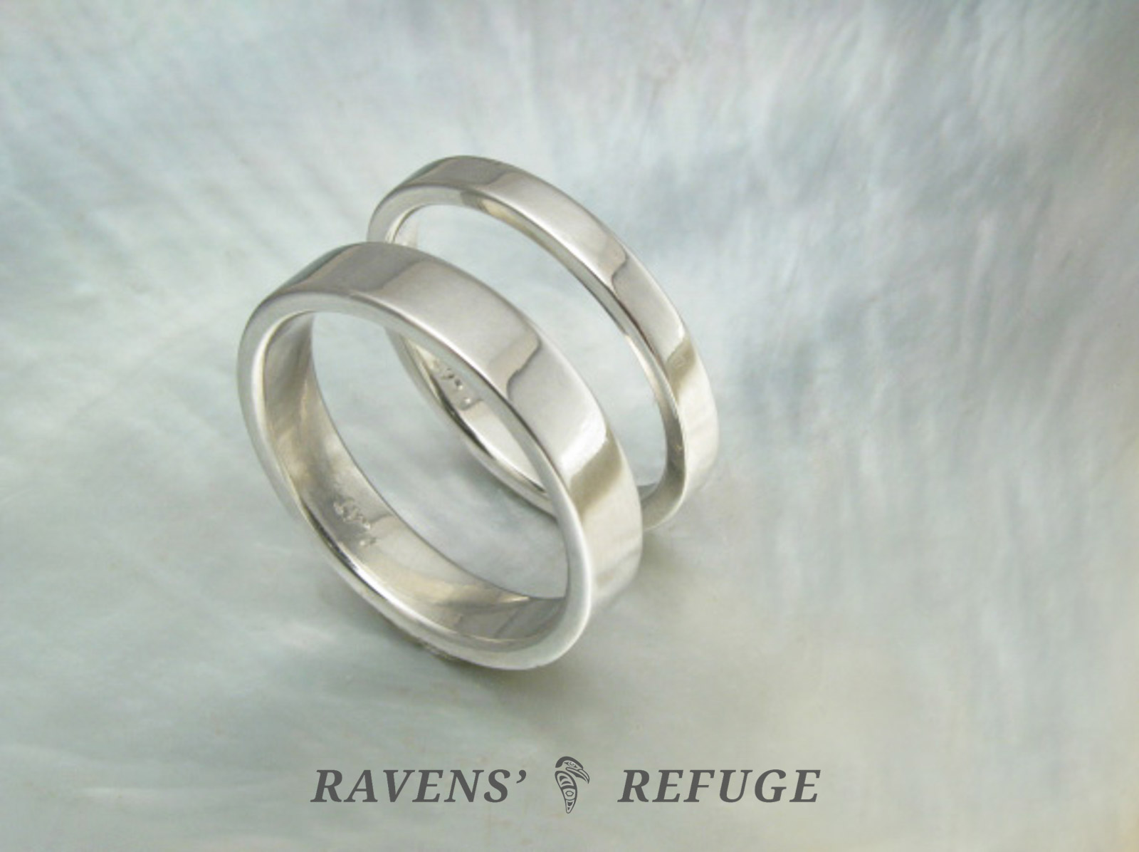 his and hers simple platinum wedding bands - RAVENS REFUGE