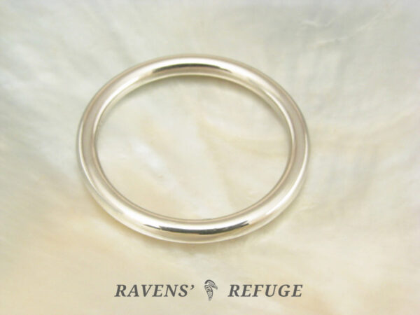 2.5mm platinum full round ring -- wedding band, artisan handmade