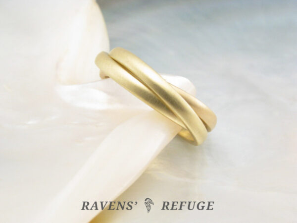 3 band ring gold