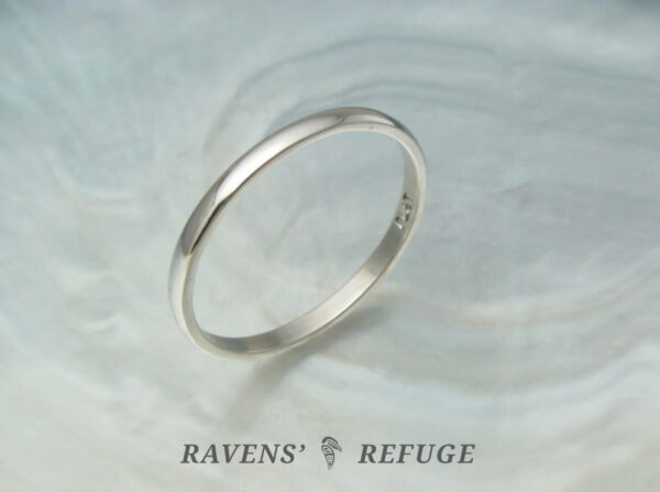 1.5mm dainty platinum wedding ring