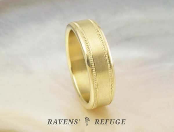 double milgrain ring for men