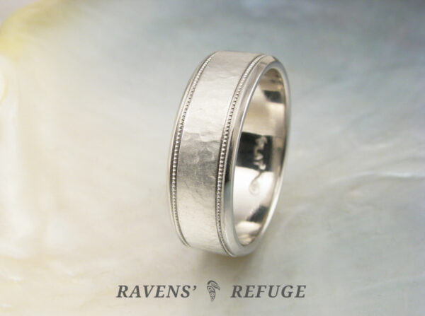 elegant mens platinum wedding band