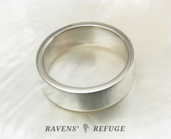 flat platinum band ring handmade in Portland Oregon