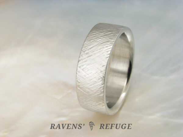 Florentine wedding ring hand forged in the Pacific Northwest