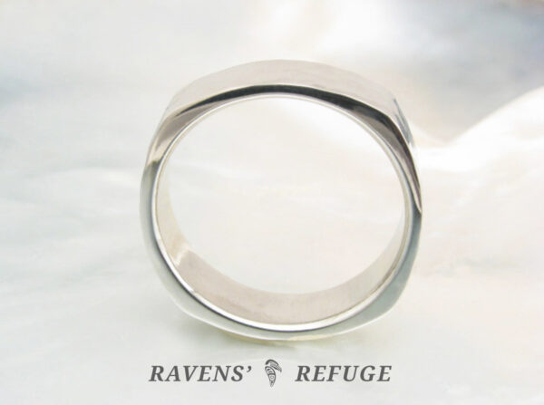 hammered soft square ring