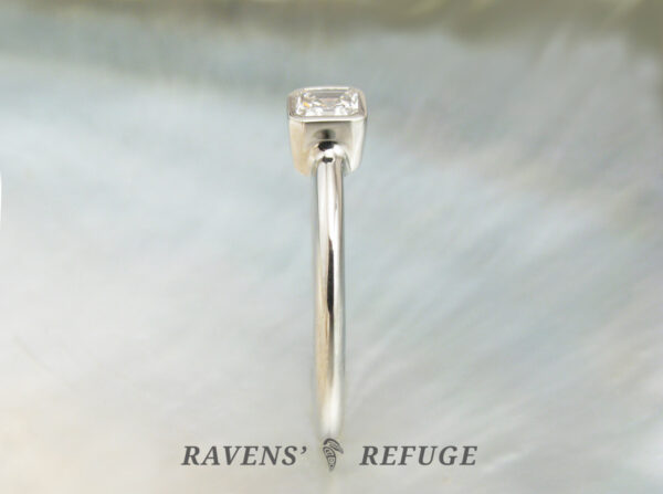 handcrafted diamond bezel ring