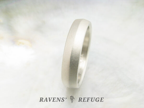 knife edge wedding bands handmade in Portland, Oregon