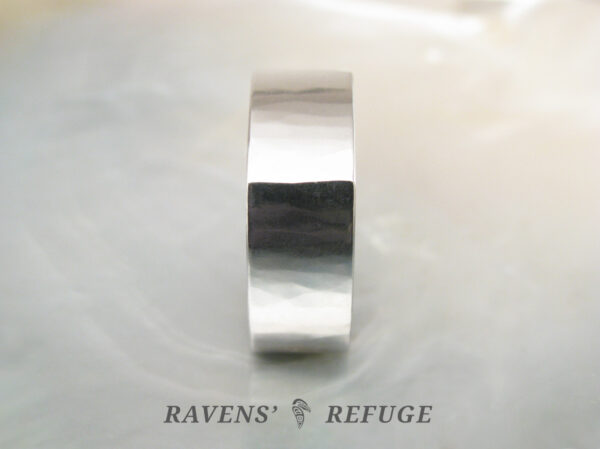 handmade mens wedding band in platinum