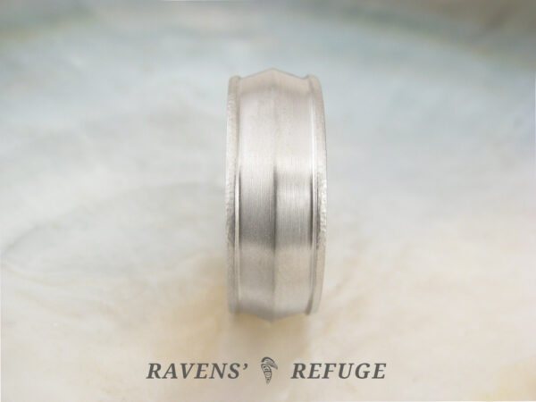 unique platinum knife edge ring