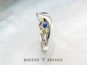 sapphire diamond bubble ring