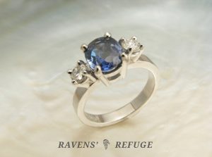 sapphire diamond engagement ring