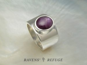 star ruby bezel ring