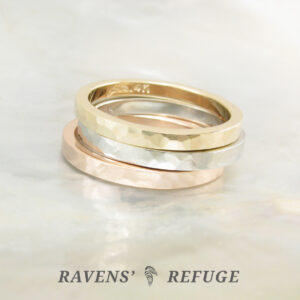 tri color gold stacking rings