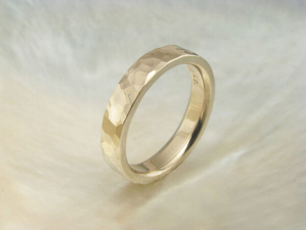 hand hammered wedding band