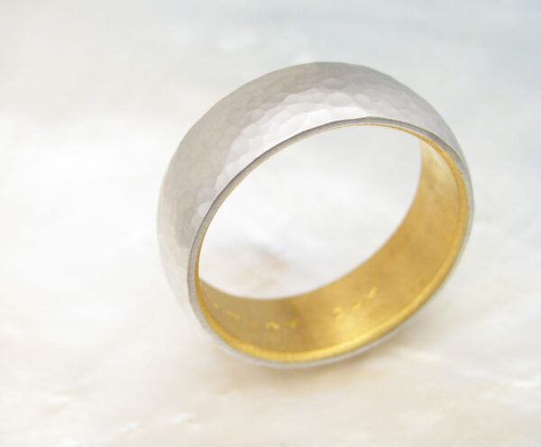 men's low dome wedding ring