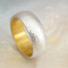 8mm hammered platinum wedding band