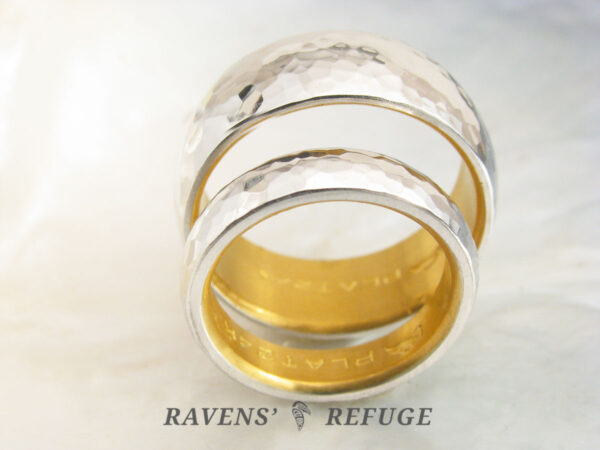 his hers platinum 24k gold wedding bands