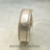 7mm hammered men's wedding ring