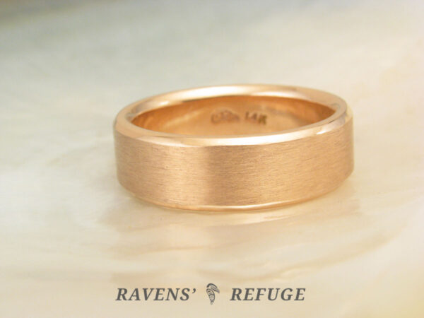 7mm rose gold wedding band