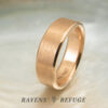 comfort fit rose gold wedding band