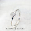 platinum diamond bezel solitaire