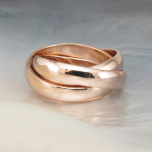 chunky rose gold rolling ring