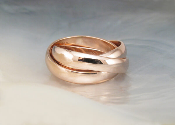 chunky rose gold rolling ring